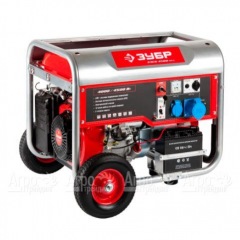 Бензогенератор Зубр ЗЭСБ-4500-ЭНА 4.5 кВт с автозапуском и колесами в Курске