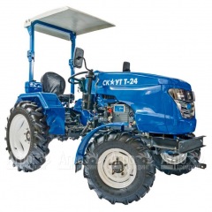 Многофункциональный минитрактор Garden Scout (Скаут) Т24 DIFF VT + почвофреза + двухкопрусный плуг + навес в Курске