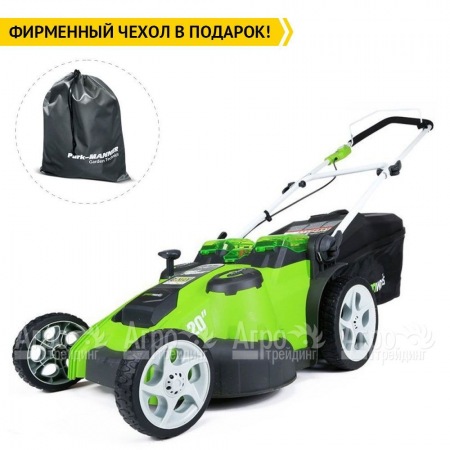 Газонокосилка аккумуляторная GreenWorks G-Max G40LM49DB 40V 49 см Twin Force (без батареи и зарядного устройства) в Курске