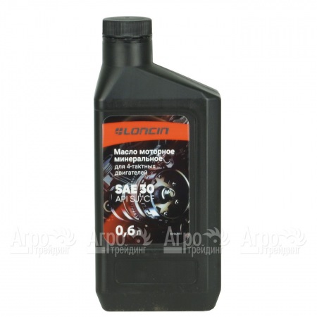 Масло моторное минеральное Loncin 4Т SAE 30 API SJ/CF 0.6 л для 4-х тактных двигателей в Курске