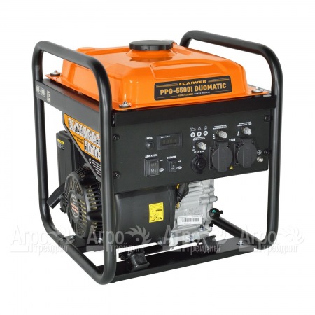 Бензиновый генератор инверторный Carver PPG-5500I Duomatic 4.2 кВт  в Курске