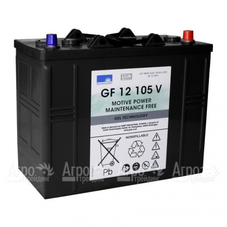 Необслуживаемый тяговый гелевый аккумулятор 12B 105 Ач GF12105V для подметальных машин Lavor  в Курске