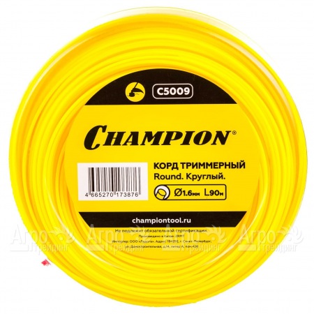 Корд триммерный Champion Round 1.6мм, 90м (круглый)  в Курске
