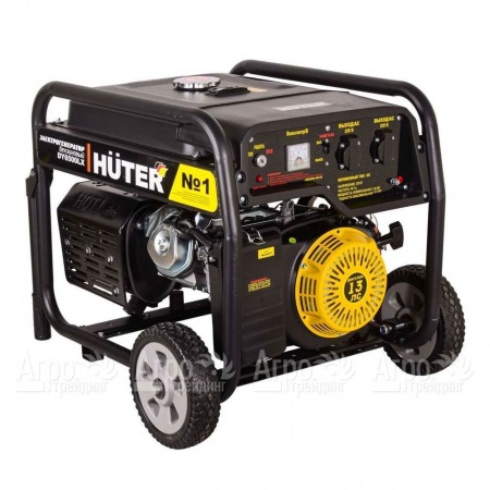 Бензиновый генератор Huter DY6500LX 5.0 кВт с колёсами и аккумулятором в Курске