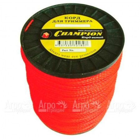 Корд триммерный Champion Twisted Square 2.4мм, 450м (витой квадрат)+нож  в Курске