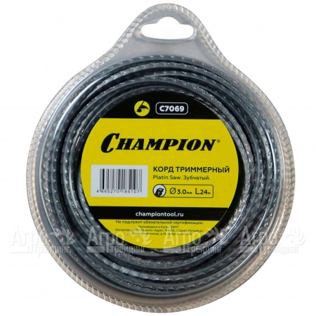 Корд триммерный Champion Platin Saw 3.0мм, 24м (зубчатый)  в Курске