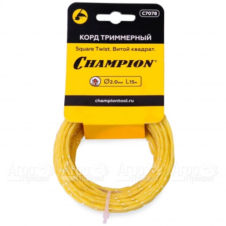 Корд триммерный Champion Square Twist 2.0мм, 15м (витой квадрат) в Курске