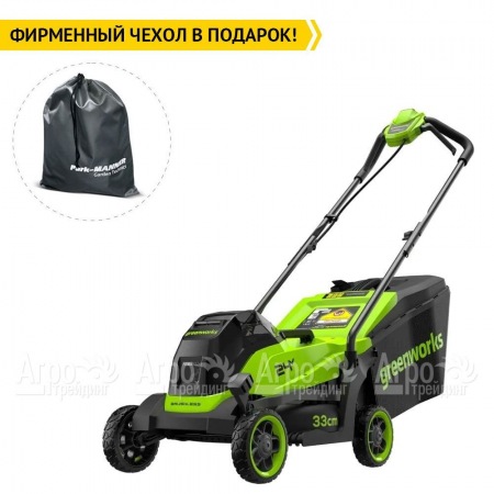 Газонокосилка аккумуляторная GreenWorks GD24LM331 2 Ач в Курске