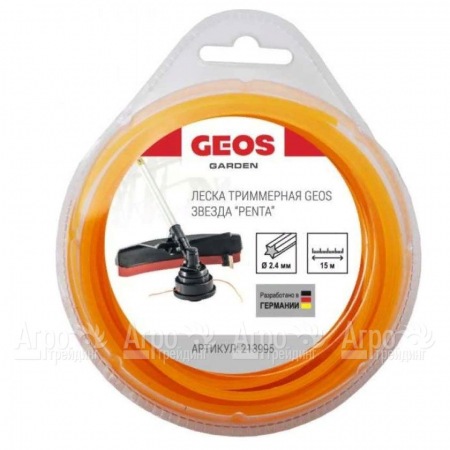 Леска триммерная звезда GEOS by Al-Ko Penta 2.4 мм, 15 м в блистере в Курске