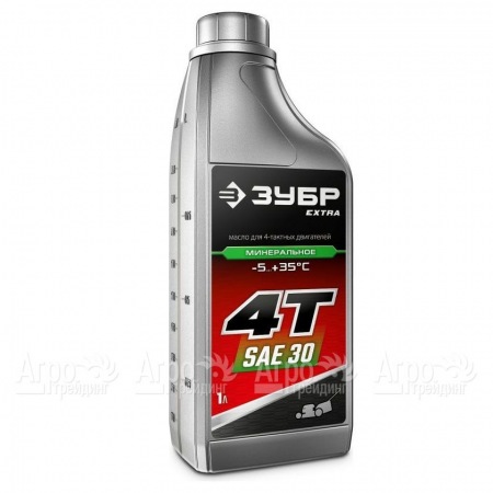 Масло минеральное Зубр Extra 4Т-SAE 30 1 л для 4-х тактных двигателей в Курске