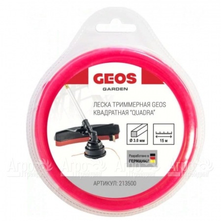 Леска триммерная квадратная GEOS by Al-Ko Quadra 3.0 мм, 15 м в блистере в Курске