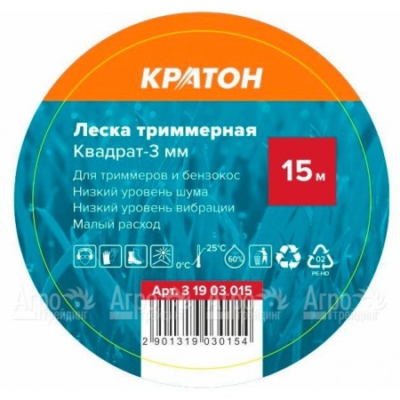 Леска триммерная Кратон Квадрат-3 мм в Курске