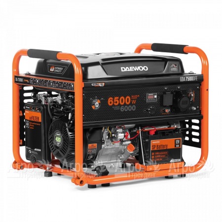 Бензин-газовый генератор Daewoo GDA 7500 DFE 6 кВт в Курске