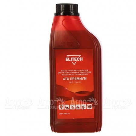 Масло моторное полусинтетическое Elitech 2001.000100 SAE 10W-30 1 л для 4-х тактных двигателей в Курске
