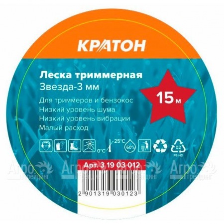 Леска триммерная Кратон Звезда-3 мм в Курске