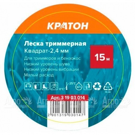 Леска триммерная Кратон Квадрат-2.4 мм в Курске