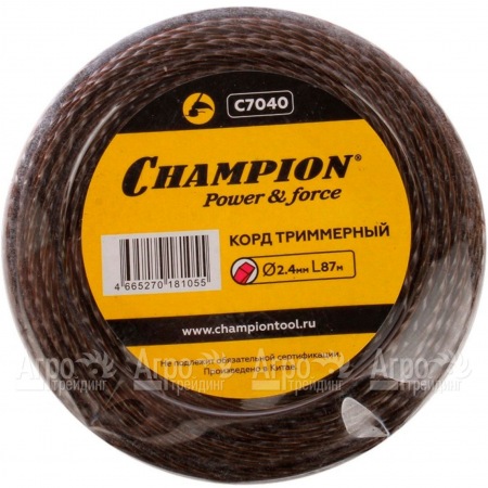 Корд триммерный Champion Magic 2.4мм, 87м (витой квадрат)+нож  в Курске