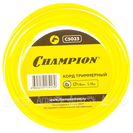 Корд триммерный Champion Star 1.6мм, 15м (звезда) в Курске