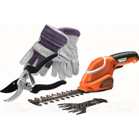 Ножницы аккумуляторные для травы Black+Decker GSL 700 KIT-QW в Курске