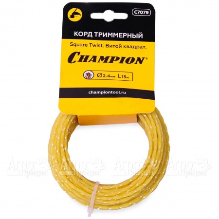 Корд триммерный Champion Square Twist 2.4мм, 15м (витой квадрат) в Курске