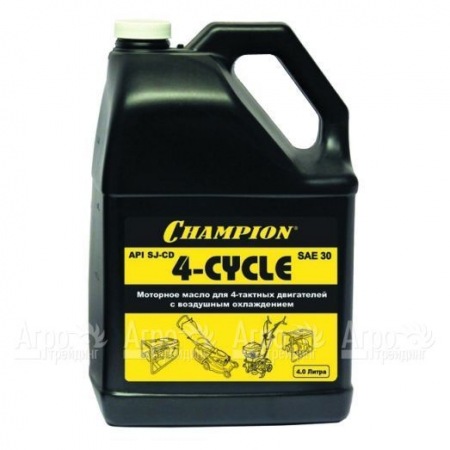 Масло минеральное Champion SAE30 4 л для 4-х тактных двигателей  в Курске