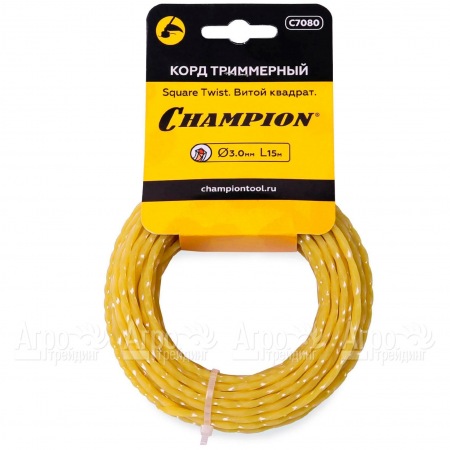 Корд триммерный Champion Square Twist 3.0мм, 15м (витой квадрат) в Курске