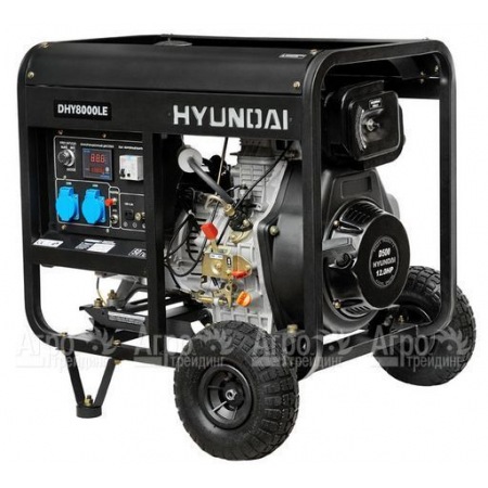 Дизельгенератор Hyundai DHY 8000LE 5,5 кВт + колеса в Курске