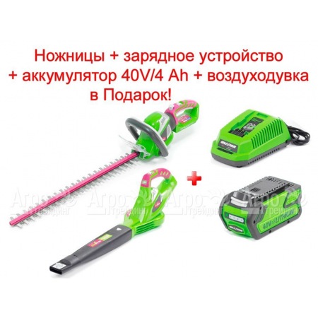 Промо-комплект аккумуляторный кусторез Monferme 22277M + воздуходувка 24157M2 в Курске