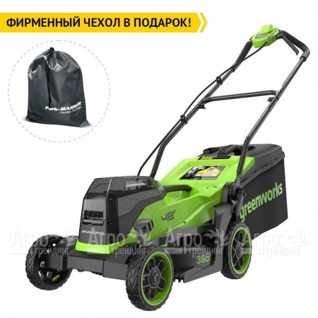 Газонокосилка аккумуляторная GreenWorks GD24X2LM361 2х4 Ач  в Курске