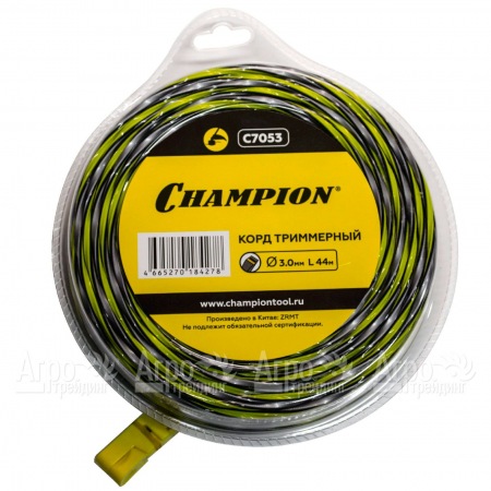 Корд триммерный Champion Tornado 3.0мм, 44м (витой квадрат)  в Курске