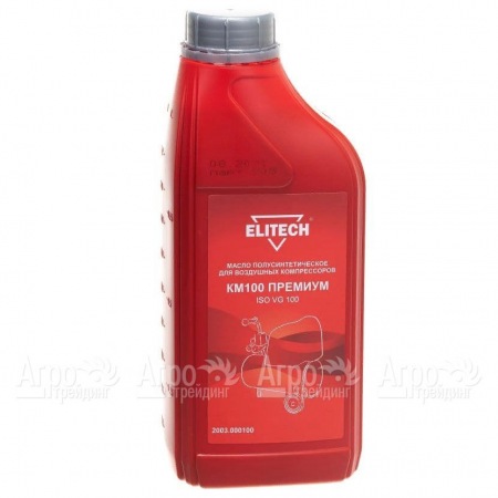 Масло полусинтетическое Elitech КМ100 2003.000100 ISO VG 100 1 л для воздушных компрессоров в Курске
