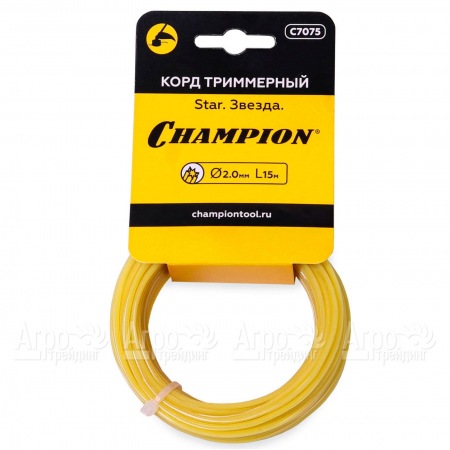 Корд триммерный Champion Star 2.0мм, 15 м (звезда) в Курске
