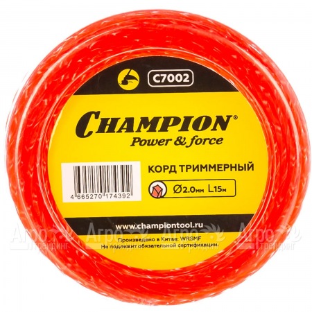 Корд триммерный Champion Twisted Square 2.0мм, 15м (витой квадрат) в Курске